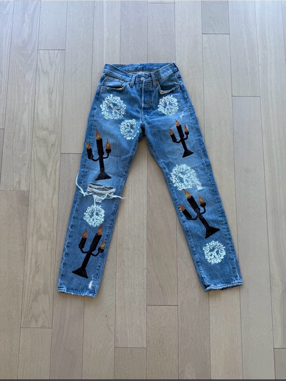 Denim Tears x Virgil Abloh “ Message In A Tear” Printed Jeans W27 L30